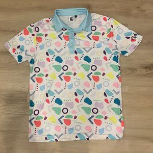 Flyte Golf Men's short sleeve Polo/Golf Shirt  medium cool print